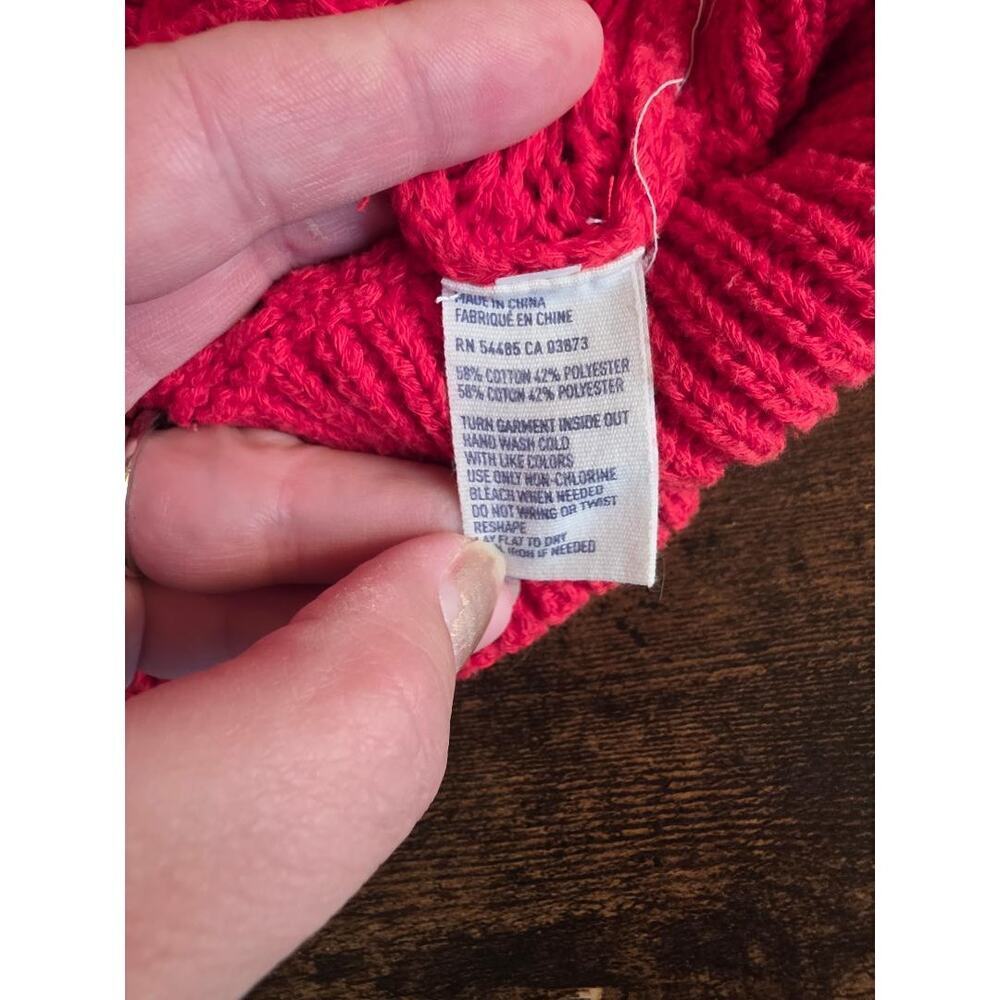 ✨ 2012 American Eagle Open-Knit Lightweight Sweater – Red (M) - Picture 6 of 6